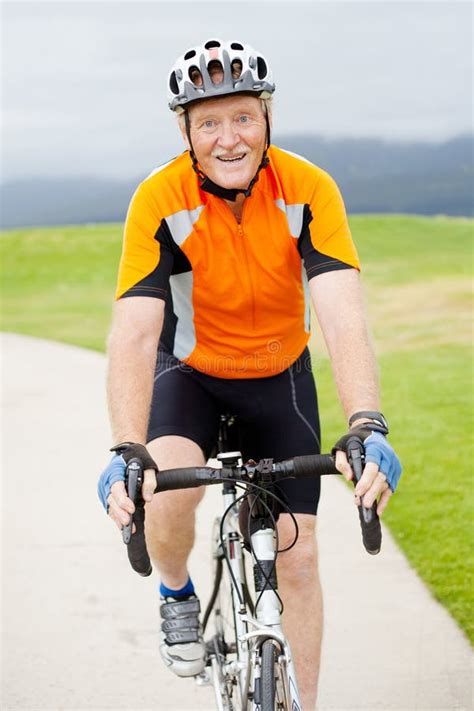 Senior Man Riding Bicycle Stock Image Image Of Biking 22807529