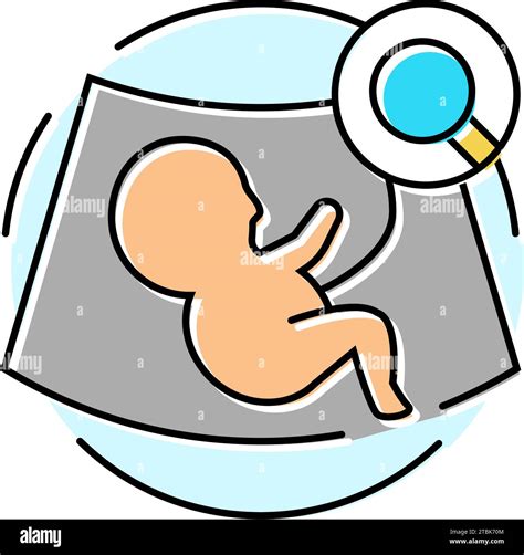 Fetal Monitoring Gynecologist Color Icon Vector Illustration Stock Vector Image And Art Alamy