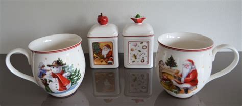 Villeroy & Boch Christmas: 2 jam jars and 2 large mugs (4) - Catawiki