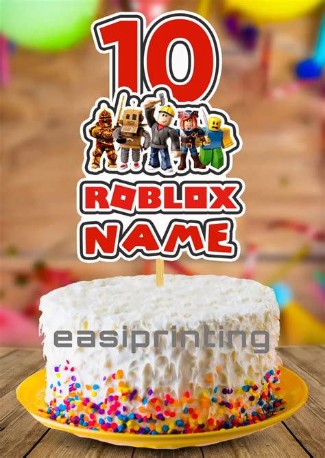 Roblox Birthday Cake Topper Template Printable Diy 59 Off