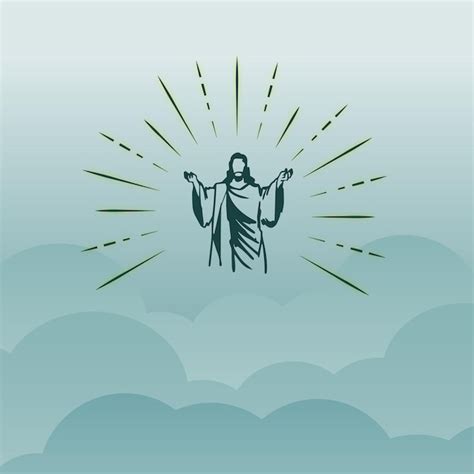 Feliz día de la ascensión de jesucristo ilustración día de la