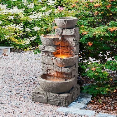 Teamson Home In Cascading Bowls And Stacked Stones Led Outdoor