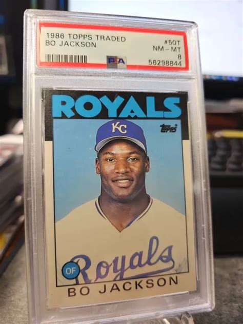 1986 BO JACKSON Topps échangée carte de baseball 50T KANSAS CITY ROYALS