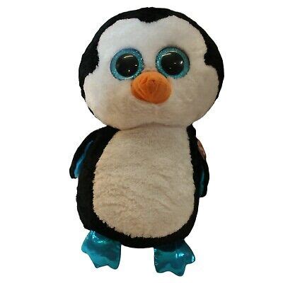 Ty Beanie Boos Waddles The Penguin 16 Large Plush NWT EBay