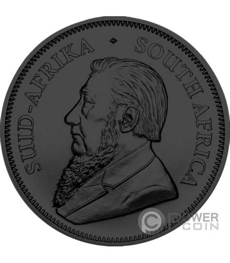 KRUGERRAND Black Holographic Edition 1 Oz Moneta Argento 1 Rand South