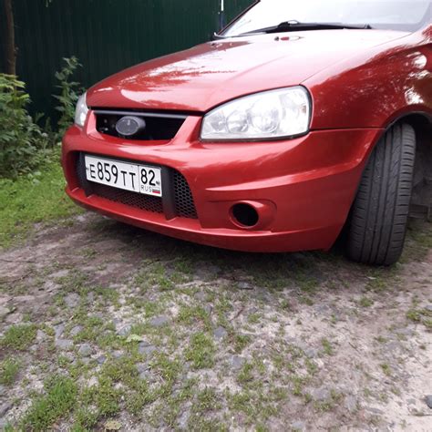 Передний бампер — Lada Калина Спорт (1G), 1,6 л, 2012 года | своими ...