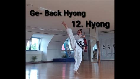 12 Hyong Taekwondo Ge Back Hyong Langsam Rückenansicht Instructional