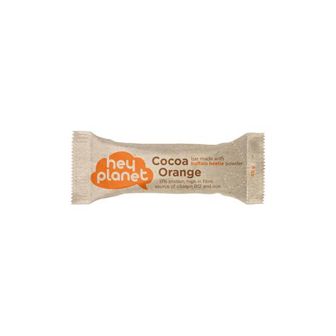 Hey Planet Insect Protein Bar With Cocoa Orange