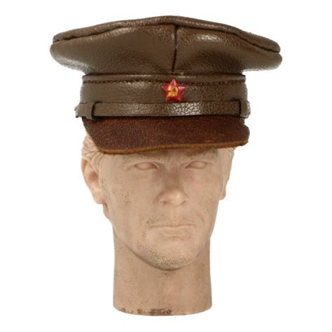 Casquette D Officier Russe Md 35 Cuir Marron Machinegun