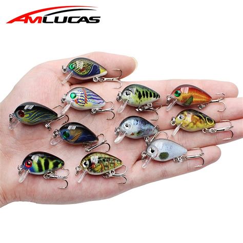 Amlucas 30mm 2g louco wobblers mini topwater crankbait artificial japão