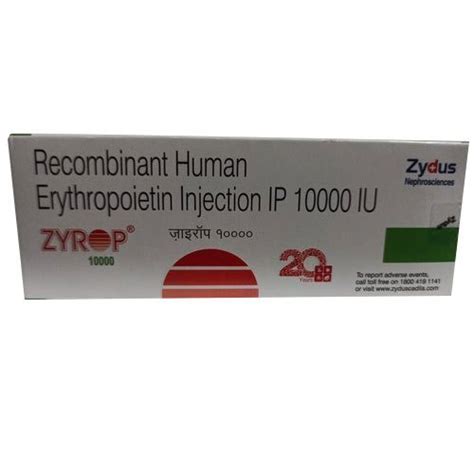 Zyrop Recombinant Human Erythropoietin Injection Ip 10000 Iu