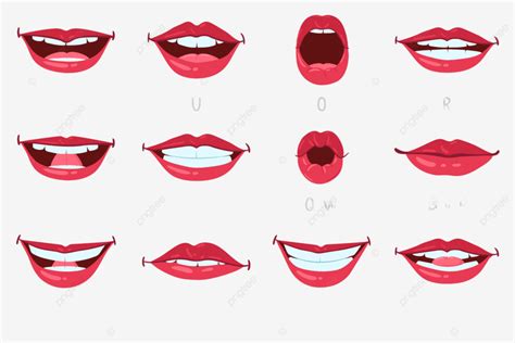 Mouth Lips Smile Vector Design Images, Cartoon Mouth And Lips ...