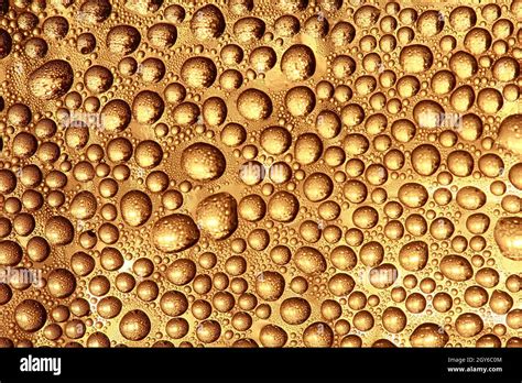 Group Of Drop Of Water On Glass Surface Stock Photo Alamy