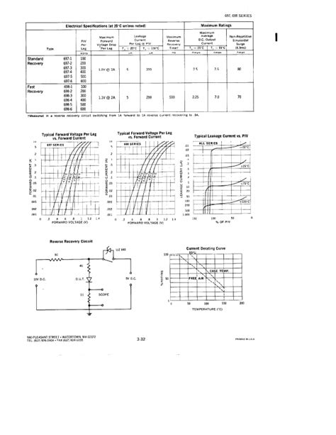 697 4 Datasheet PDF RECTIFIERS ASSEMBLIES SINGLE PHASE BRIDGES 7 5