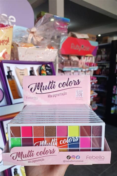 PALETA DE SOMBRA 24 CORES MULTICOLORS NUDE FEBELLA Distribuidora