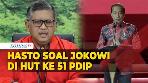 Penjelasan Hasto Kristiyanto Soal Kehadiran Jokowi Di HUT Ke 51 PDIP