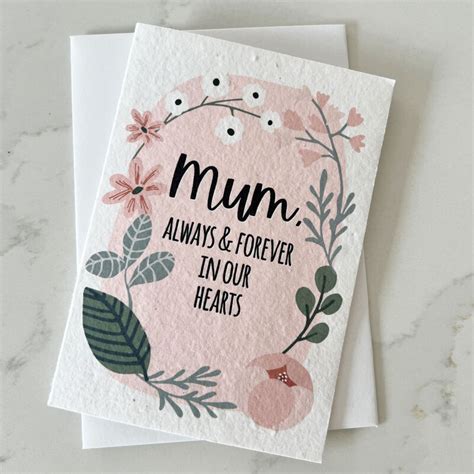 Forever In Our Hearts Plantable Seeded Mother S Day Card Sweetlove Press Personalised Prints