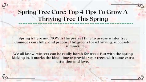 PPT Spring Tree Care Top 4 Tips To Grow A Thriving Tree This Spring