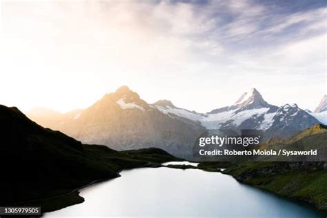bachalpsee lake stock  high res pictures  images getty