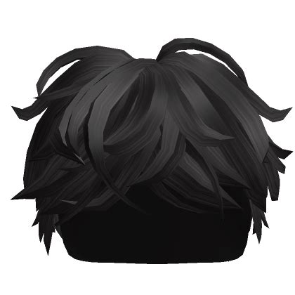 Black Messy Anime Layered Hair Roblox