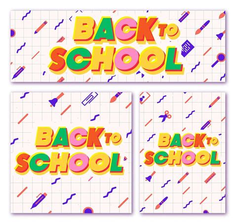 Back to school banner modern typography 43833208 Vector Art at Vecteezy