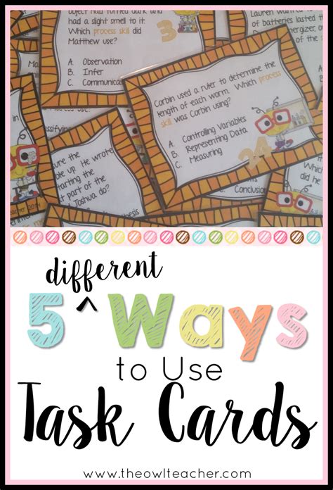 5 Different Ways To Use Task Cards The Owl Teacher