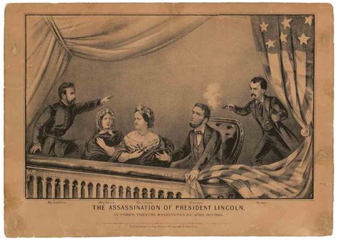 The Assassination Of President Lincoln At Fords Theatre In Washington