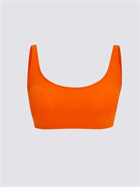 TURUNCU Kadın Askılı Düz Bikini Üst S39421Z8 SWP LCW