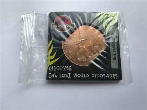 1997 TETLEY JURASSIC Park Lost World Coin Medal SEALED PTERANODON 14