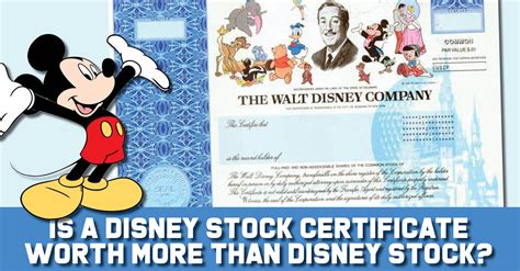 Disney Stock Certificates Worth More than Disney Stock?: Stock ...