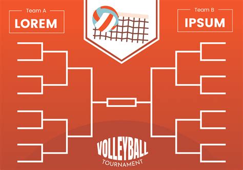 Volleyball Tournament Bracket Poster 198870 Vector Art at Vecteezy