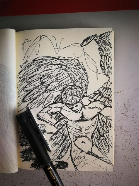 Tried To Draw The Cover Of Sad Wings Of Destiny Album By Judas Priest