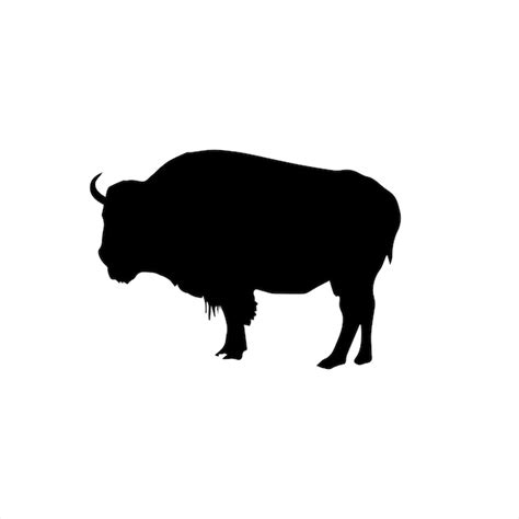 Premium Vector Bison In Silhouette Stock Illustration