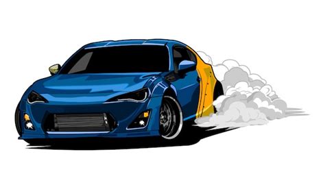 Premium Vector | Drift car illustration