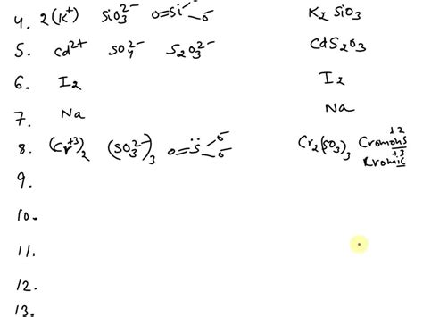 SOLVED Write The Formula Of Each Of The Following Compounds 2 Pts