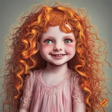 Colorful Illustration Of Cute And Stylish Ginger Haired Girls On Craiyon