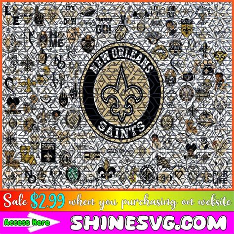 orleans saints svg bundle clipart cutting file    teams  fl