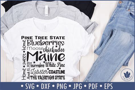 State Of Maine Cut File Square Svg Graphic By Digitaldesignslaura · Creative Fabrica