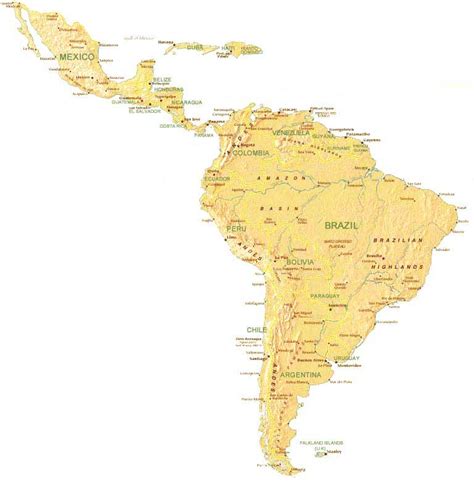 carte amerique latine