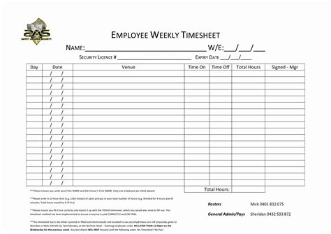 Biweekly Timesheet Template For Multiple Employee