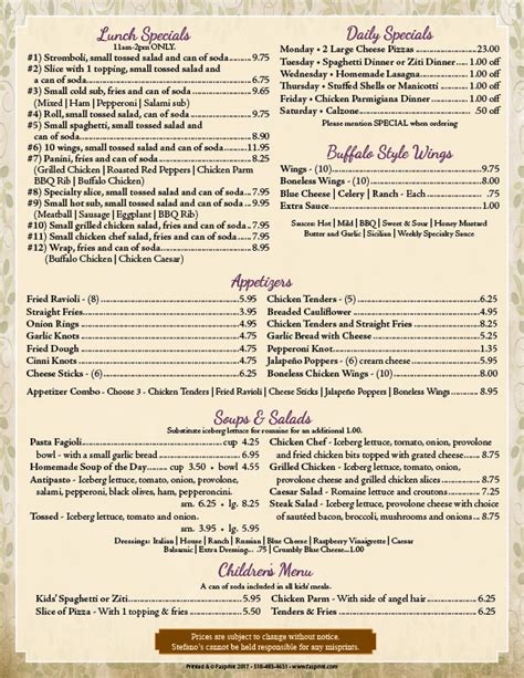 Great Bend IH4 Fasprint Menus