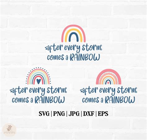 After Every Storm Comes A Rainbow Svg Rainbow Baby Svg Etsy Israel