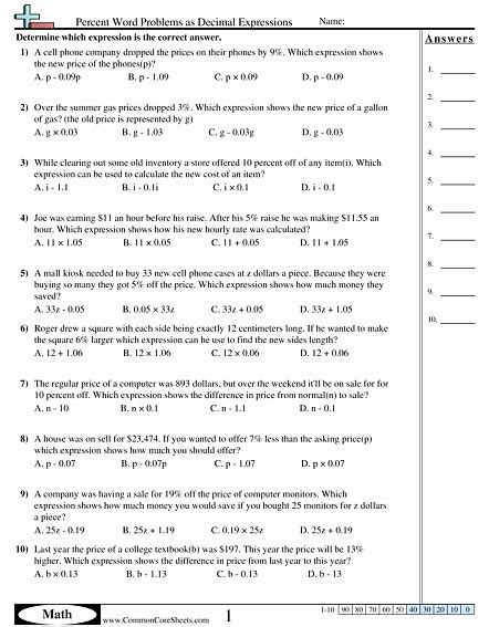 Writing Numerical Expressions Worksheets Inspirational Writing