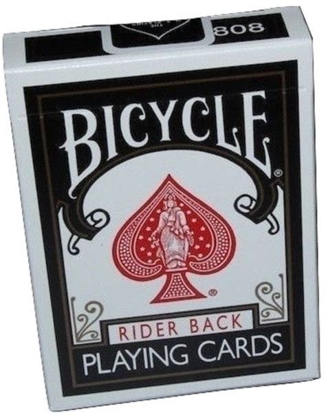 Bicycle Black Rider Back Playing Cards Standard Edition Deck Black