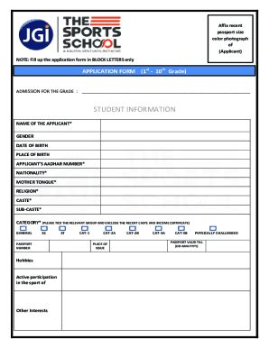 Fillable Online Application Form Job Descriptions Tors Selection