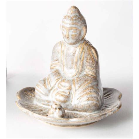 VivaTerra Ceramic Buddha Incense Holder Perigold