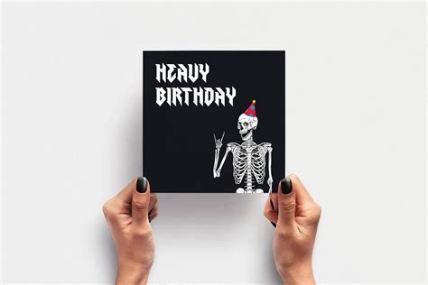 Birthday Card Heavy Birthday Heavy Metal Birthday Card Rocknroll Gift