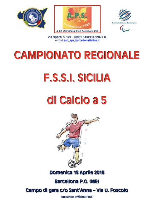 Calcio A Campionato Regionale Fssi