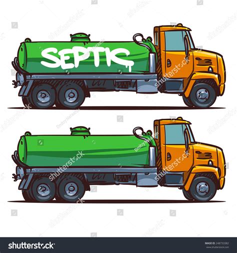 Septic Truck Stock Vector Illustration 248733382 Shutterstock