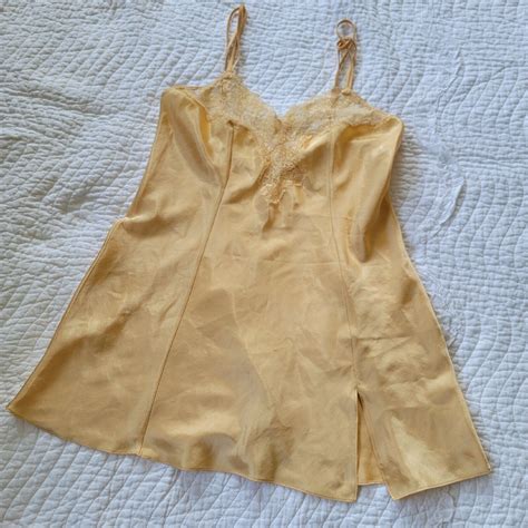 Vintage Victorias Secret Satin Lace Nightie Size Larg… Gem